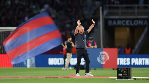 Hansi Flick, treinador campeão com o Barcelona. Foto: Getty