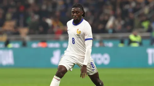 Manu Koné mostra-se pronto para ajudar no jogo entre Espanha e França. Foto: Getty