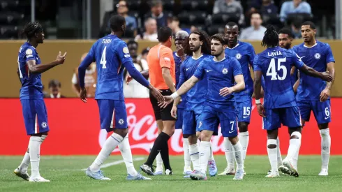 Pedro Neto, o número 7, a comemorar com a sua equipa o primeiro golo no jogo do Mundial de Clubes contra o LA FC. Foto: Getty
