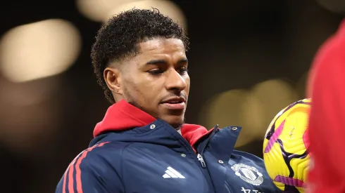 Marcus Rashford até o número perdeu no Manchester United. Foto: Carl Recine/Getty Images