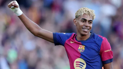 Lamine Yamal continua a aumentar o seu estatuto no Barcelona. Foto: Getty