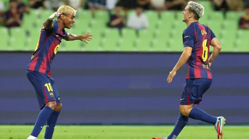 Lamine Yamal e Gavi brilham no Barcelona x Daegu. Foto: Getty Images