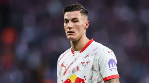 Benjamin Sesko, avançado do RB Leipzig. Foto: Getty Images