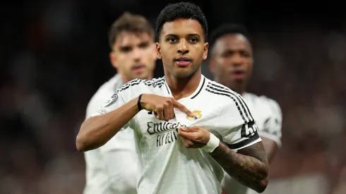 Rodrygo festeja golo pelo Real Madrid. Foto: Getty Images