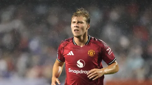 Rasmus Hojlund, jogador do Manchester United. Foto: Patrick McDermott/Getty Images