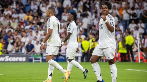 Endrick comemora golo pelo Real Madrid. Foto: Imago