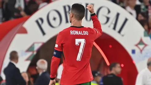 Cristiano Ronaldo a festejar a vitória contra a Escócia para a Nations League. Foto: Imago