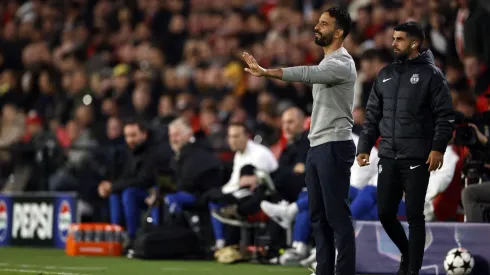 Rúben Amorim a dar instruções para os jogadores do Sporting. Foto: Imago