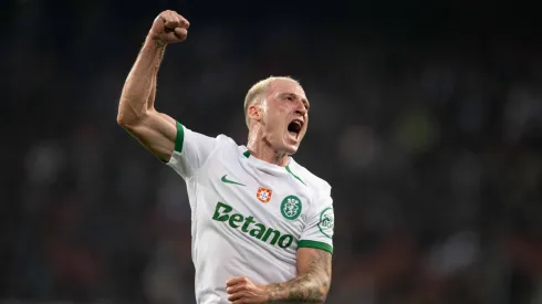 Nuno Santos celebra o seu golo contra o Sturm Graz. Foto: Imago