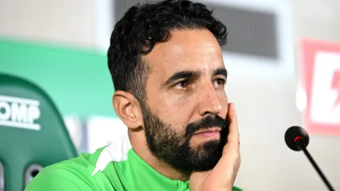 Rúben Amorim durante conferência de imprensa desta quinta-feira (31). Foto: Imago