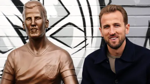 Estátua de Harry Kane em Londres gera controvérsias. Foto: Imago