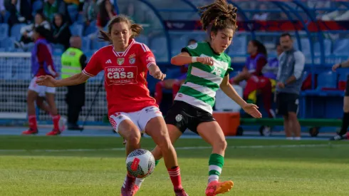 Jogadores de Benfica e Sporting em ação. Foto: Imago
