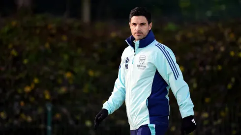 Mikel Arteta fez a antevisão ao jogo com o Sporting. Foto: Imago