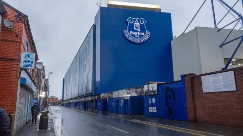 As ruas ao pé do Goodison Park, antes do jogo ser cancelado. Foto: Imago