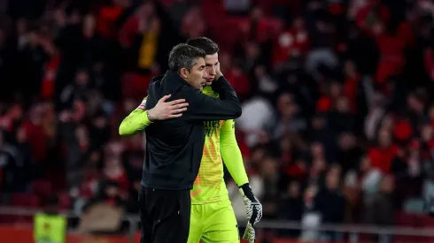 Bruno Lage dá os parabéns a Trubin. Foto: Imago.