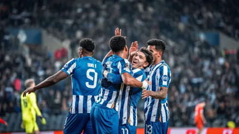 FC Porto festeja vitória sobre o Midtjylland. Foto: Imago