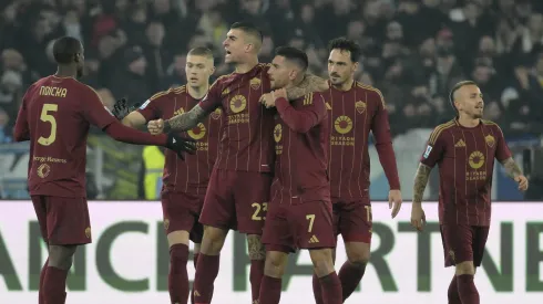 Roma festeja vitória contra a Lazio. Foto: Getty Images