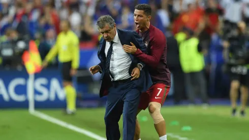 Fernando Santos e Cristiano Ronaldo na final do Euro 2016. Foto: Matthias Hangst/Getty Images
