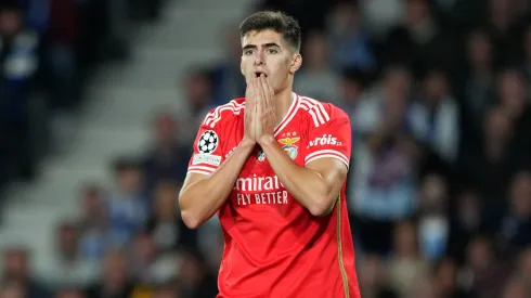 António Silva, cobiçado antes de Sporting x Benfica na Taça da Liga. Foto: Juan Manuel Serrano Arce/Getty Images.