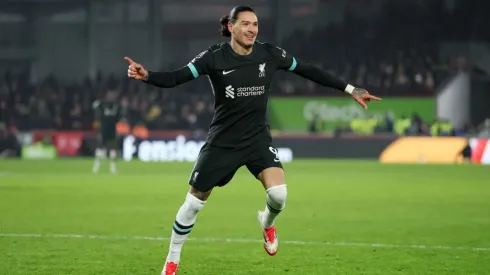 Darwin Núñez brilhou na vitória do Liverpool. Foto: Getty.