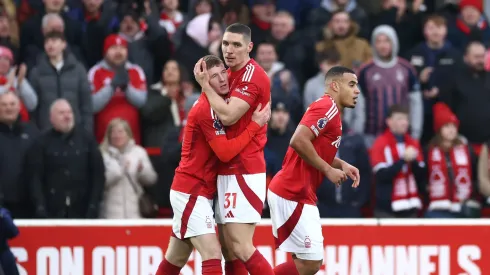 Nottingham Forest festeja vitória contra o Southampton. Foto: Getty Images