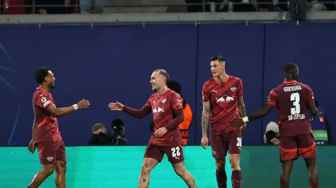 Leipzig festeja vitória frente ao Sporting. Foto: Getty Images