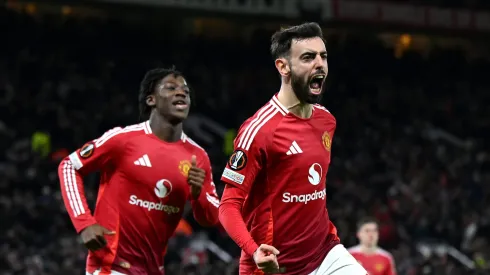 Manchester United festeja vitória contra o Rangers. Foto: Getty Images
