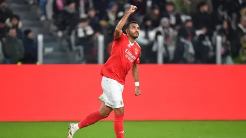 Pavlidis celebra o primeiro golo do Benfica contra a Juventus. Foto: Getty Images