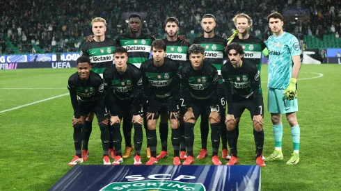 O 11 inicial do Sporting para o encontro contra o Bolonha, na Champions League. Foto: Getty