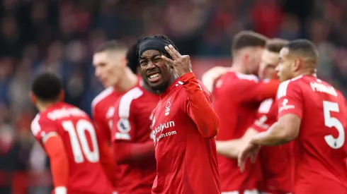 Nottingham Forest festeja vitória contra o Brighton. Foto: Getty Images