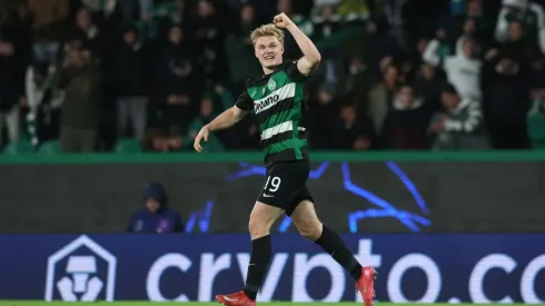 Conrad Harder brilhou na vitória do Sporting sobre o Farense. Foto: Getty Images