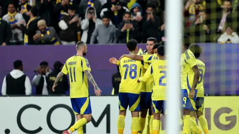 Al Nassr festeja vitória contra o Al Wasl. Foto: Getty Images