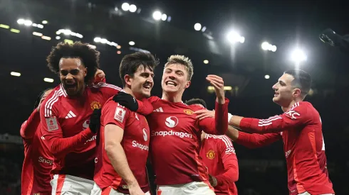 Manchester United festeja vitória frente ao Leicester. Foto: Getty Images