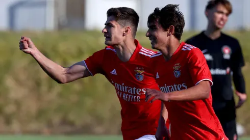 Nuno Félix com António Silva na formação do Benfica. Foto: Getty Images