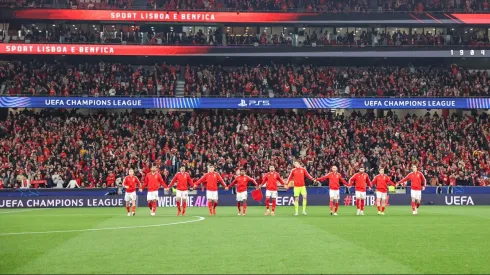 O 11 inicial do Benfica para o encontro contra o Monaco, na Champions League. Foto: SL Benfica