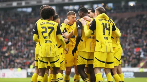 Borussia Dortmund festeja vitória contra o St. Pauli. Foto: Getty Images