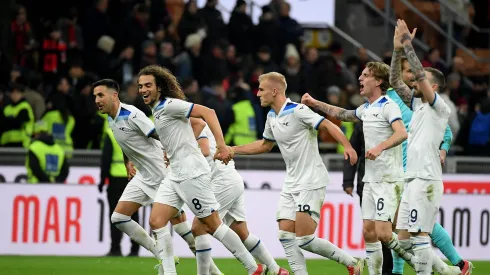 Lazio festeja vitória contra o AC Milan. Foto: Getty Images