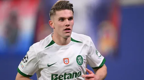 Viktor Gyokeres foi titular, jogou o tempo todo e marcou mais dois golos com a camisola do Sporting. Foto: Getty