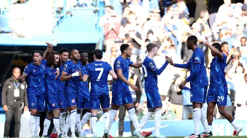 Chelsea festeja vitória contra o Leicester. Foto: Getty Images