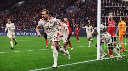 Harry Kane brilhou na vitória do Bayern de Munique sobre o Leverkusen na Champions League. Foto: Getty Images