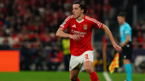 Álvaro Carreras, lateral do Benfica. Foto: Gualter Fatia/Getty Images.
