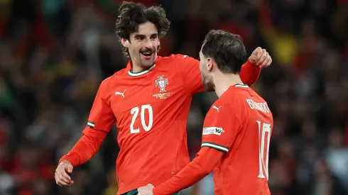 Francisco Trincão bisou na vitória de Portugal. Foto: Getty Images