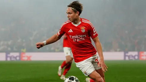 Andreas Schjelderup começa a ganhar espaço no Benfica. Foto: Getty Images.