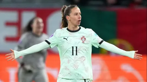 Tatiana Pinto em campo pela seleção feminina de Portugal. Foto: Getty