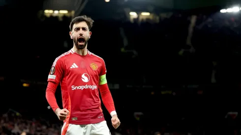 Bruno Fernandes, capitão do Manchester United, está de regresso aos prémios na Premier League. Foto: Getty