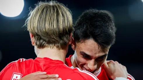 João Rego na vitória do Benfica. Foto: SL Benfica