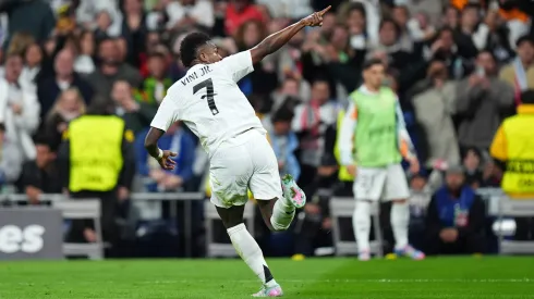 Vini Jr quebrou recorde no Real Madrid x Arsenal. Foto: Angel Martinez/Getty Images.