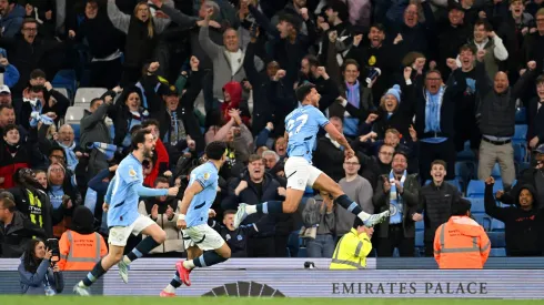 Matheus Nunes foi o herói do Manchester City. Foto: Getty Images.