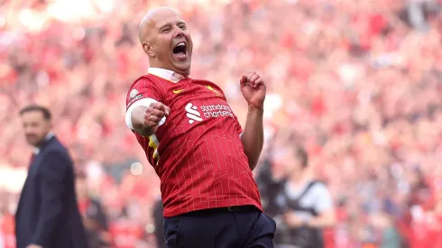 Arne Slot, treinador campeão com o Liverpool, esta época. Foto: Getty