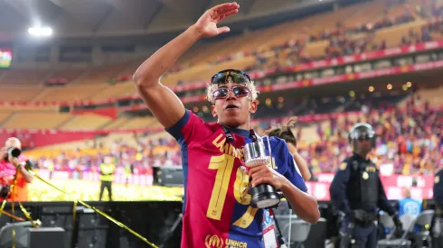 Lamine Yamal, avançado do Barcelona, fez a antevisão do encontro contra o Inter. Foto: Getty